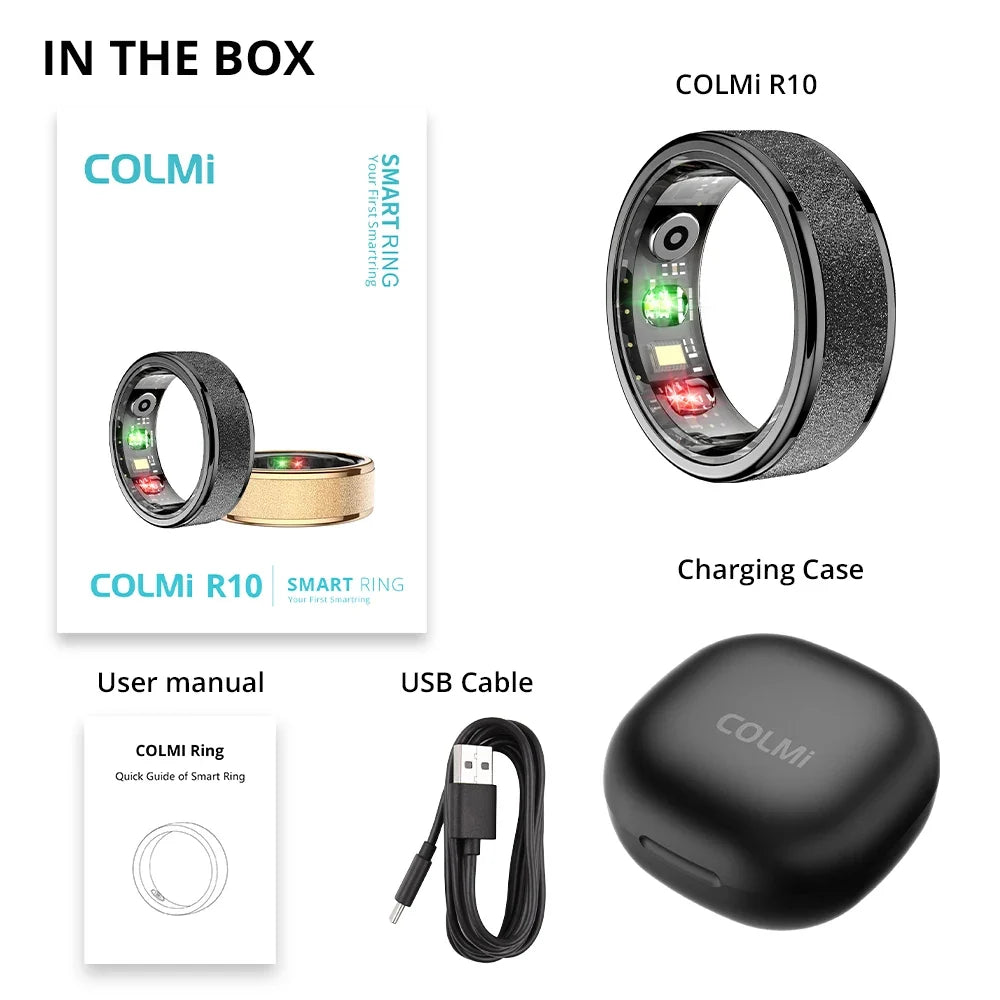 Smart Ring Heart & Sleep Monitor 5ATM Waterproof