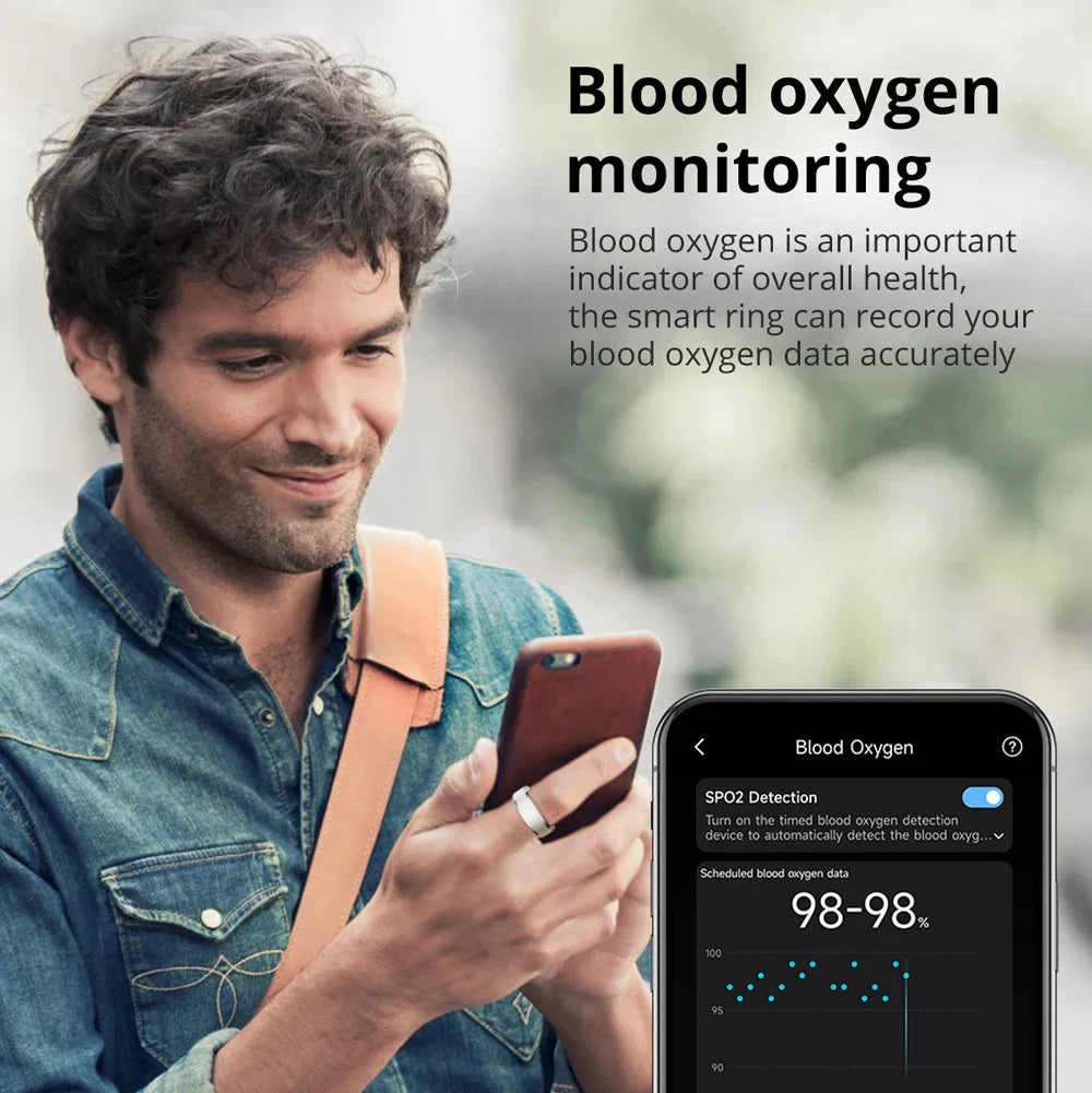 Smart Ring Heart & Sleep Monitor 5ATM Waterproof