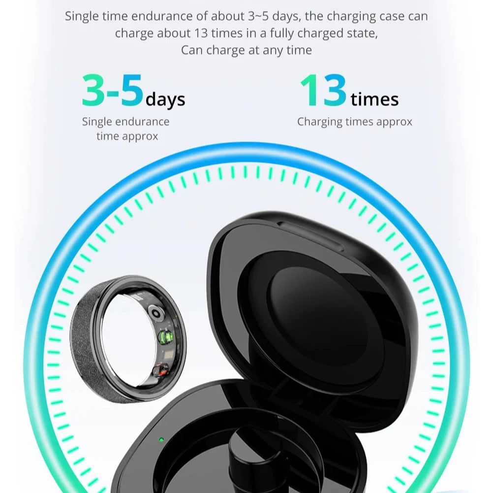 Smart Ring Heart & Sleep Monitor 5ATM Waterproof