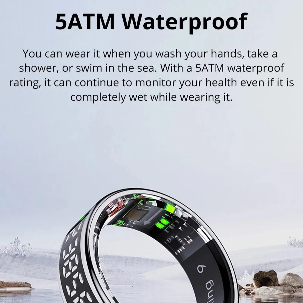 Smart Ring OLED Display Heart Rate & SpO2