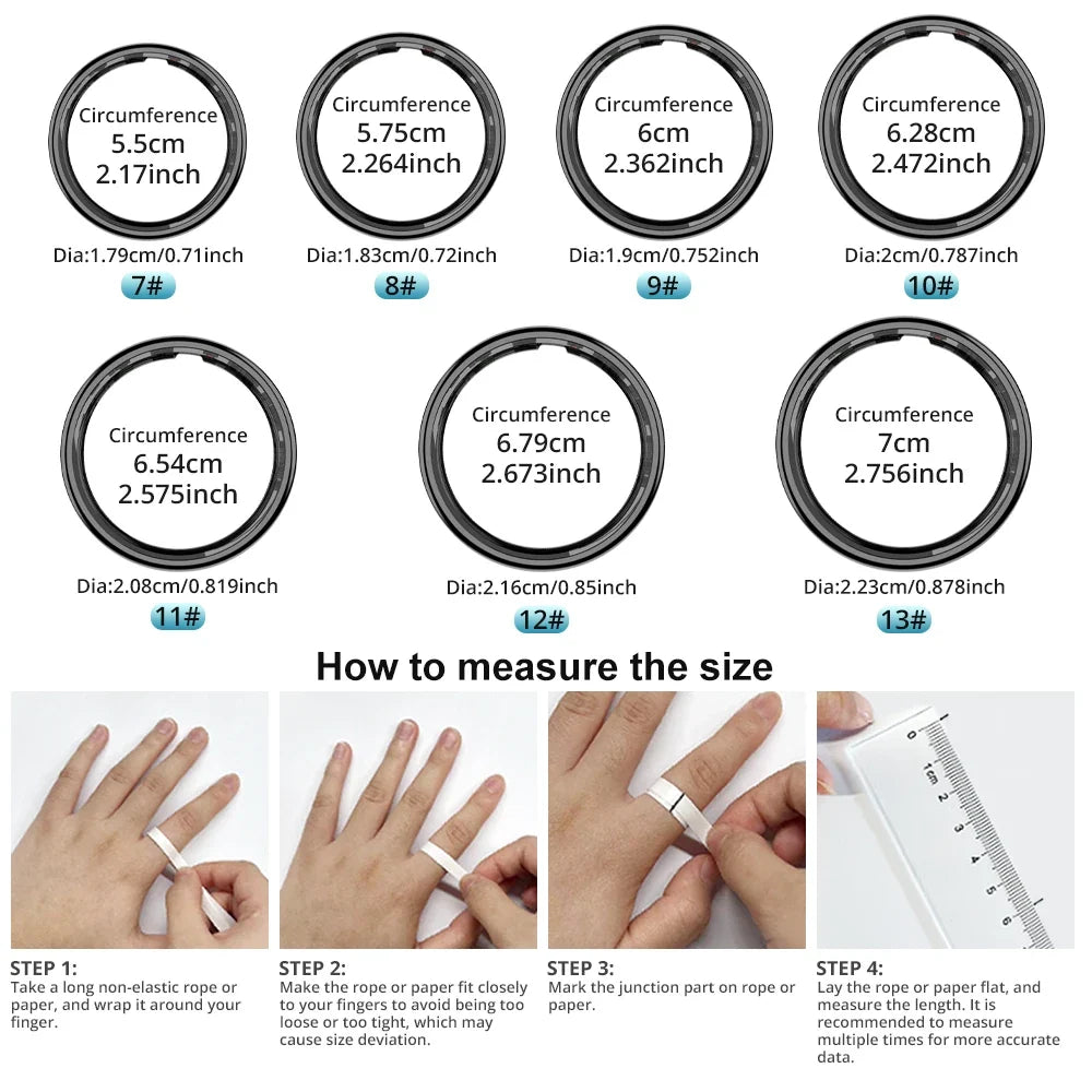 Smart Ring OLED Display Heart Rate & SpO2