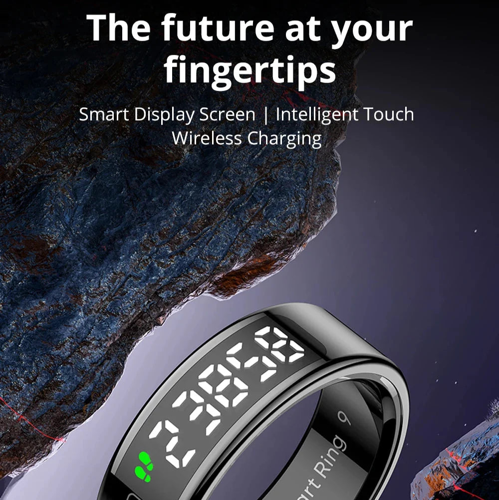 Smart Ring OLED Display Heart Rate & SpO2