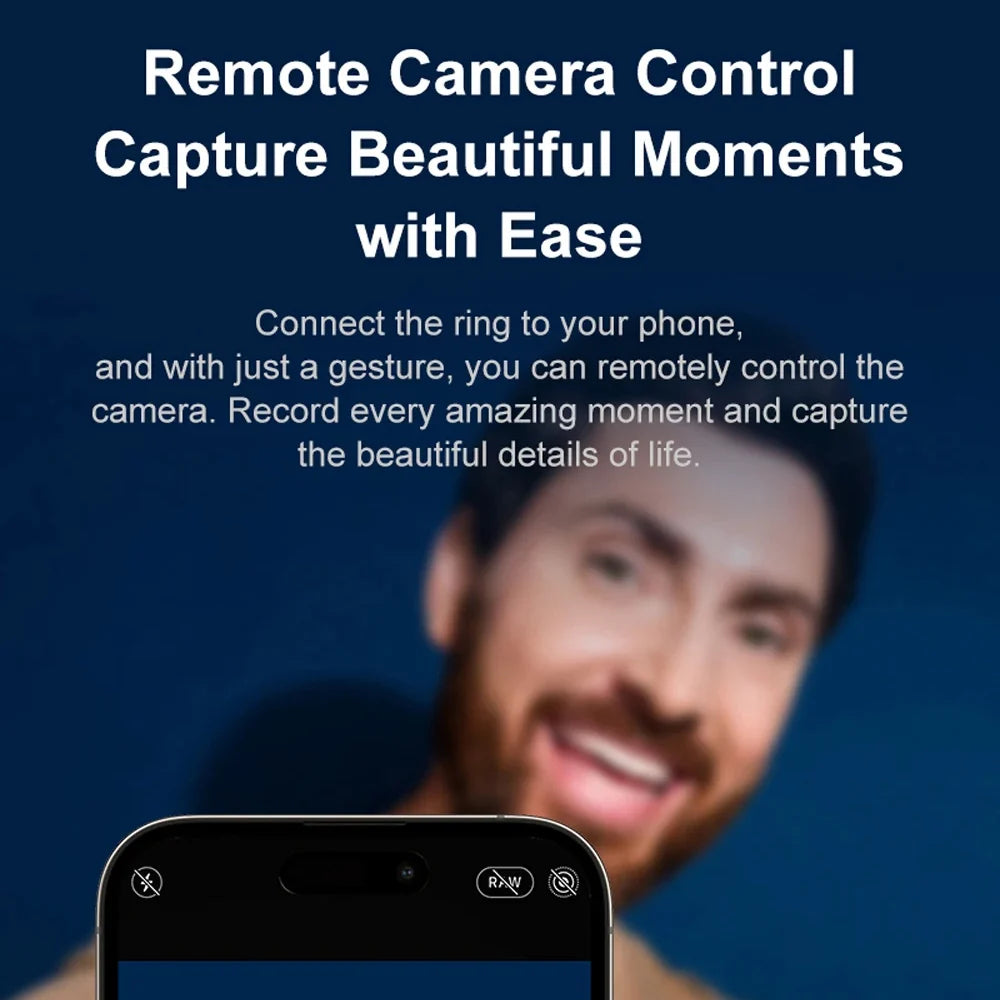 Smart Ring Rotating Spinner & Heart Rate Tracking 60-Day Battery