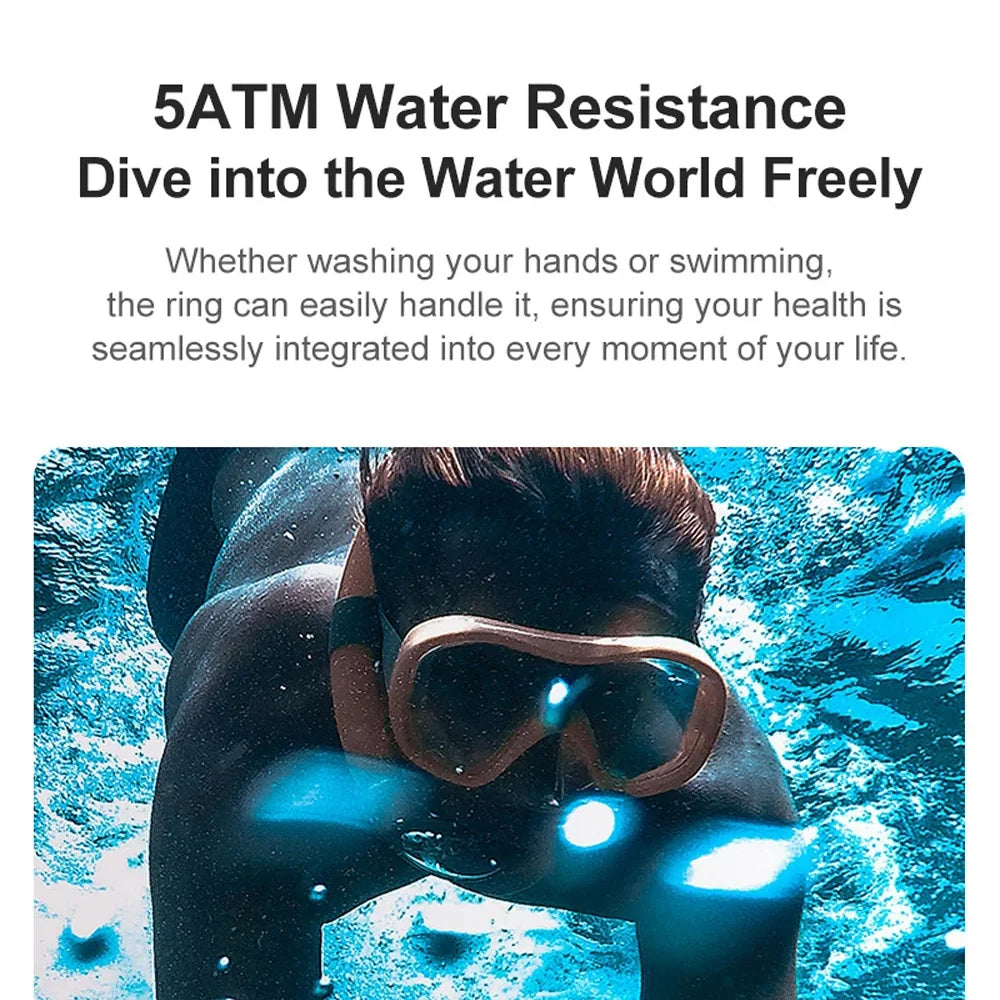 Smart Ring Rotating Spinner & Heart Rate Tracking 60-Day Battery