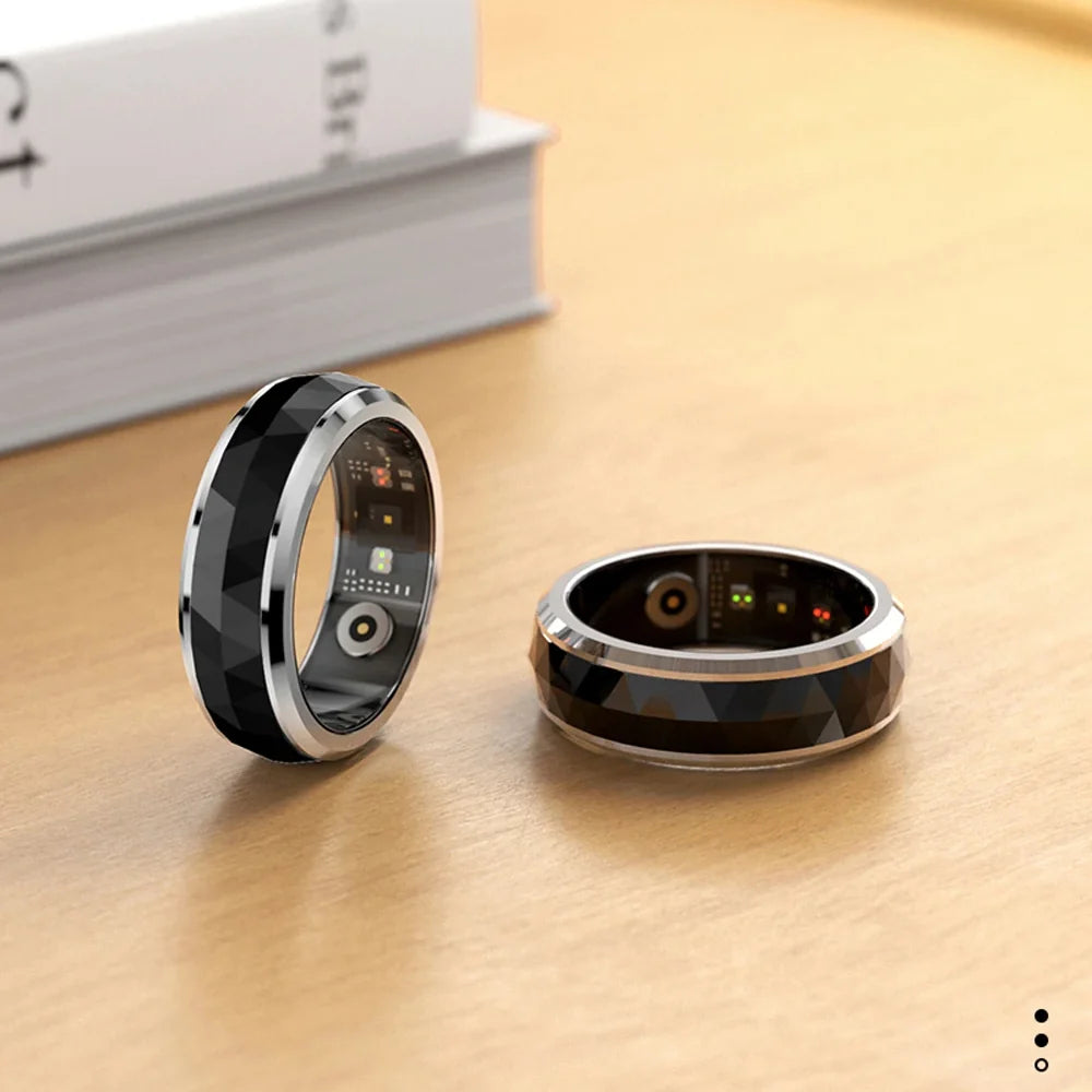 Smart Ring Rotating Spinner & Heart Rate Tracking 60-Day Battery