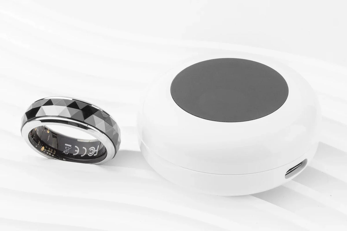 Smart Ring Rotating Spinner & Heart Rate Tracking 60-Day Battery