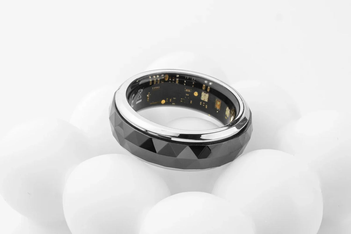 Smart Ring Rotating Spinner & Heart Rate Tracking 60-Day Battery