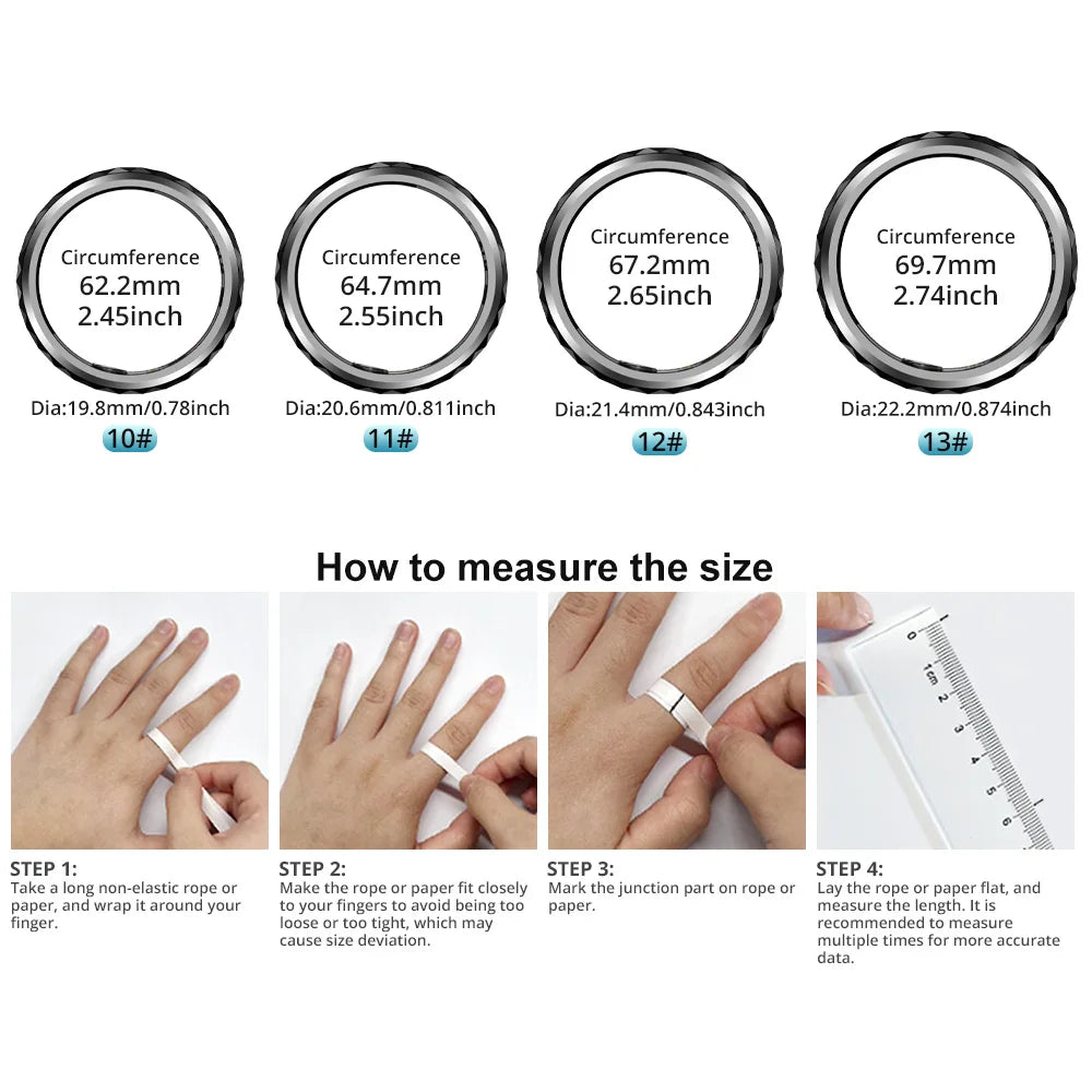 Smart Ring Rotating Spinner & Heart Rate Tracking 60-Day Battery