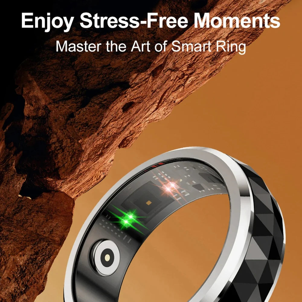 Smart Ring Rotating Spinner & Heart Rate Tracking 60-Day Battery