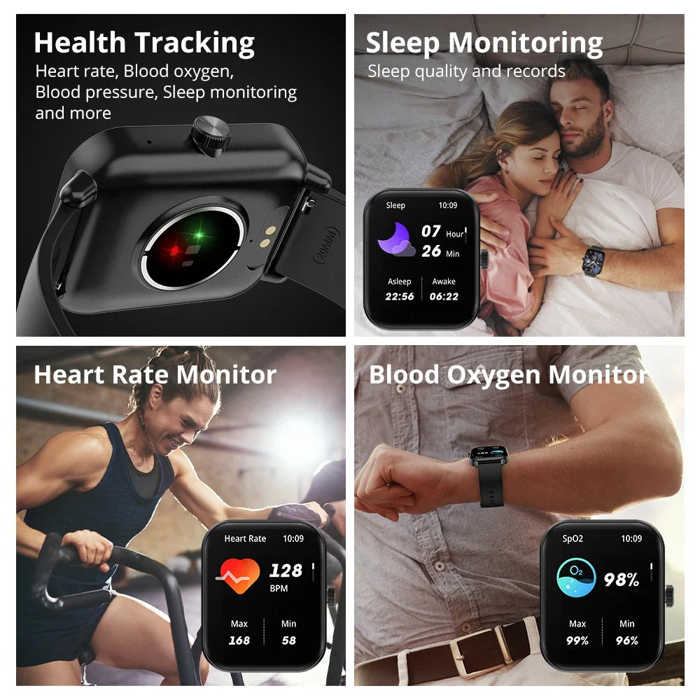 Smartwatch 1.9-Inch HD Touchscreen Bluetooth Calling & All-Day Health Monitoring