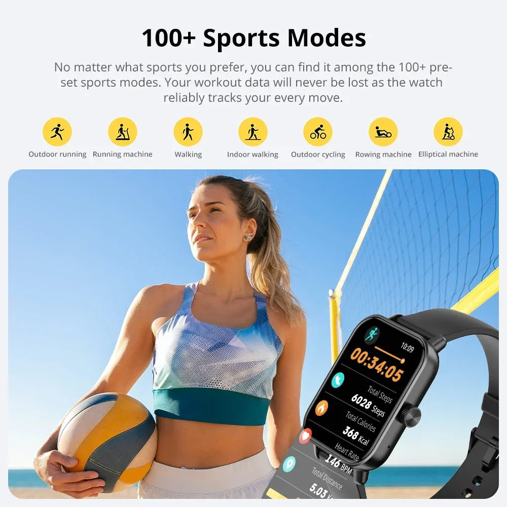 Smartwatch 1.9-Inch HD Touchscreen Bluetooth Calling & All-Day Health Monitoring