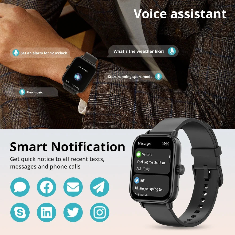 Smartwatch 1.9-Inch HD Touchscreen Bluetooth Calling & All-Day Health Monitoring
