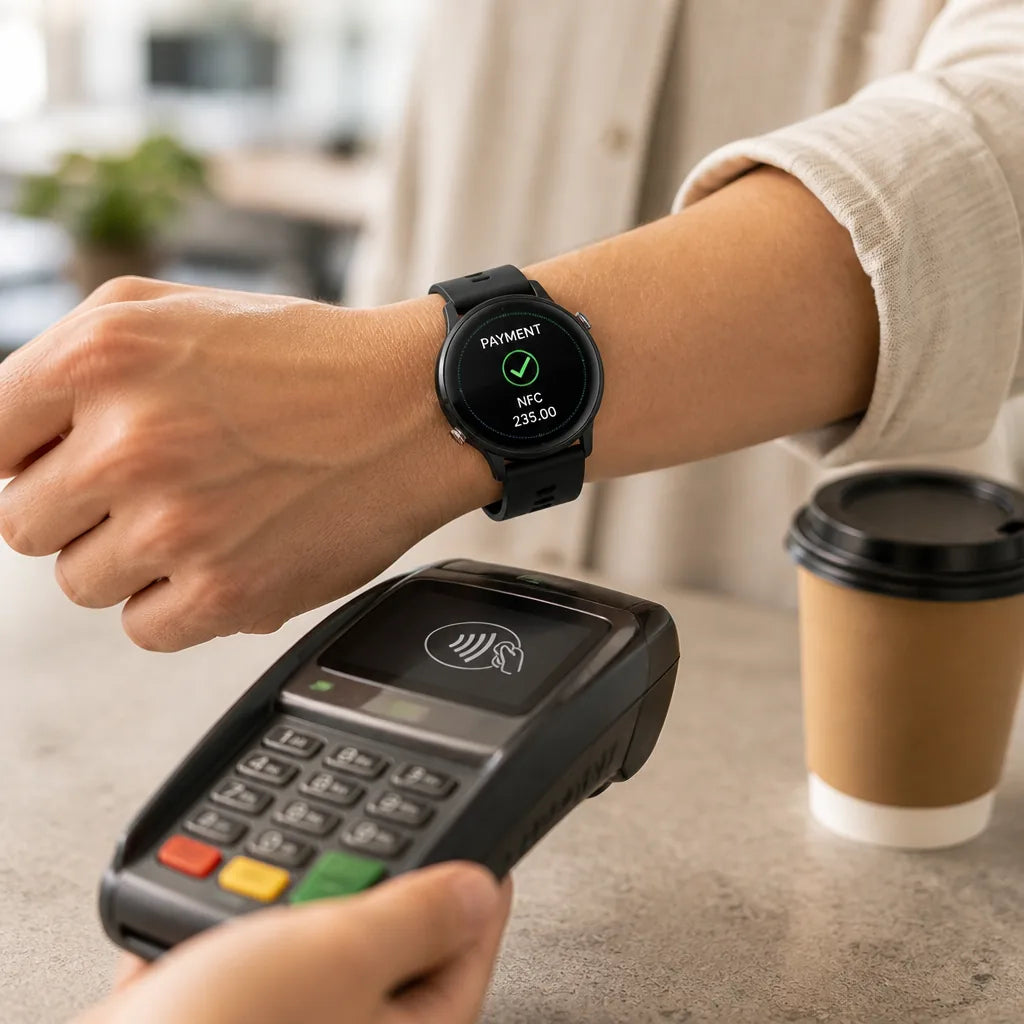 Smartwatch NFC Payment GPS Health Tracking