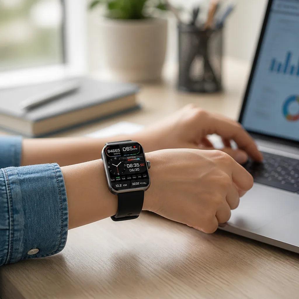 Smartwatch Non-Invasive Glucose Tracking Heart Rate & Sleep