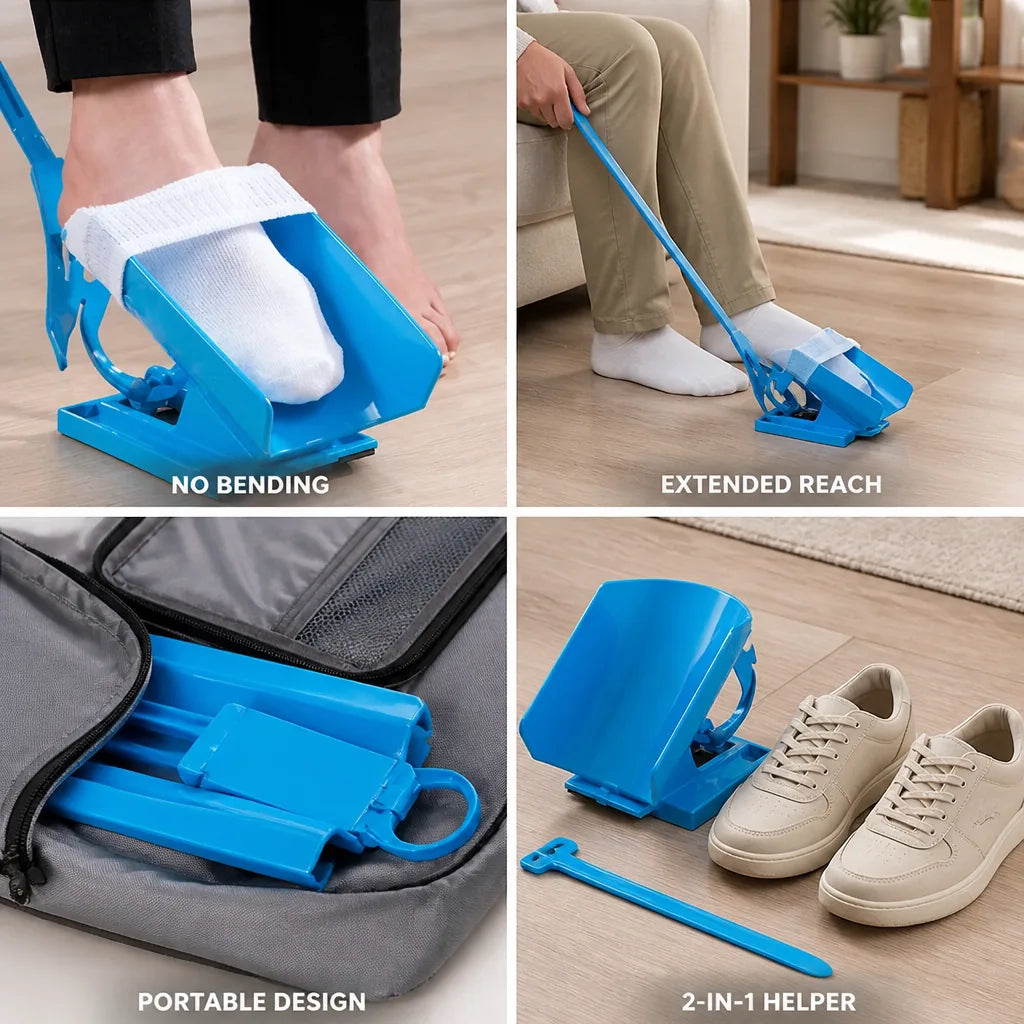 Sock Aid No-Bend Extended Handle & Shoehorn