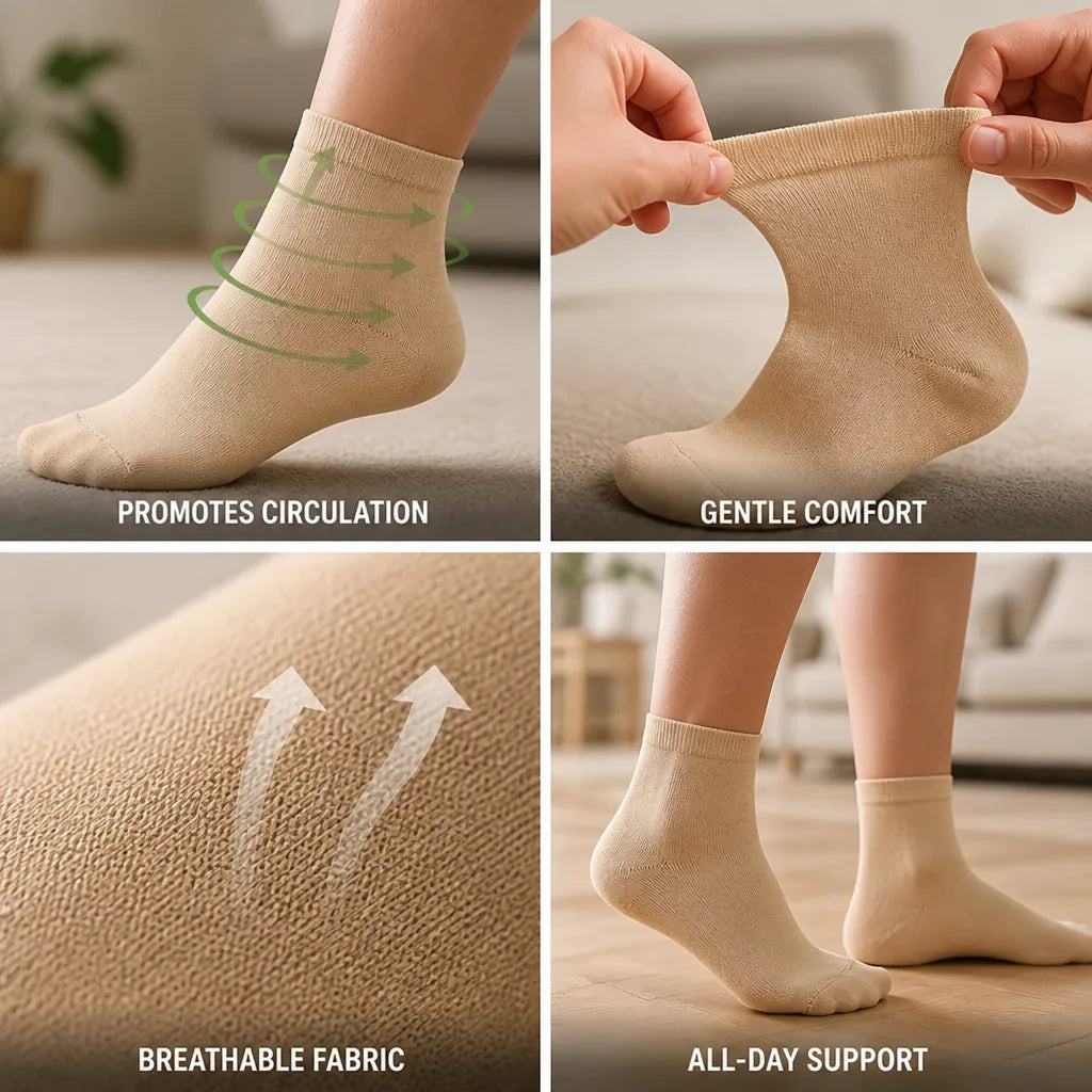 Socks One Size Light Pressure Promotes Circulation