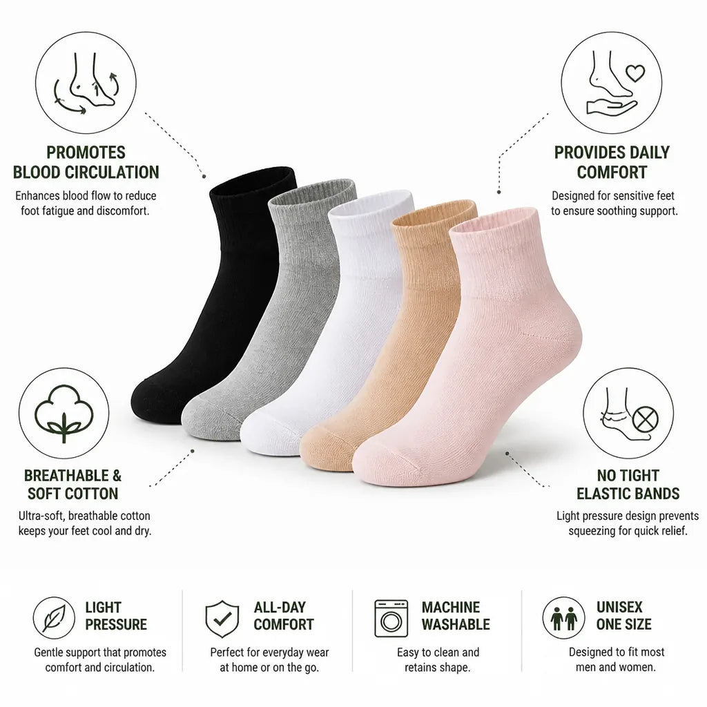 Socks One Size Light Pressure Promotes Circulation
