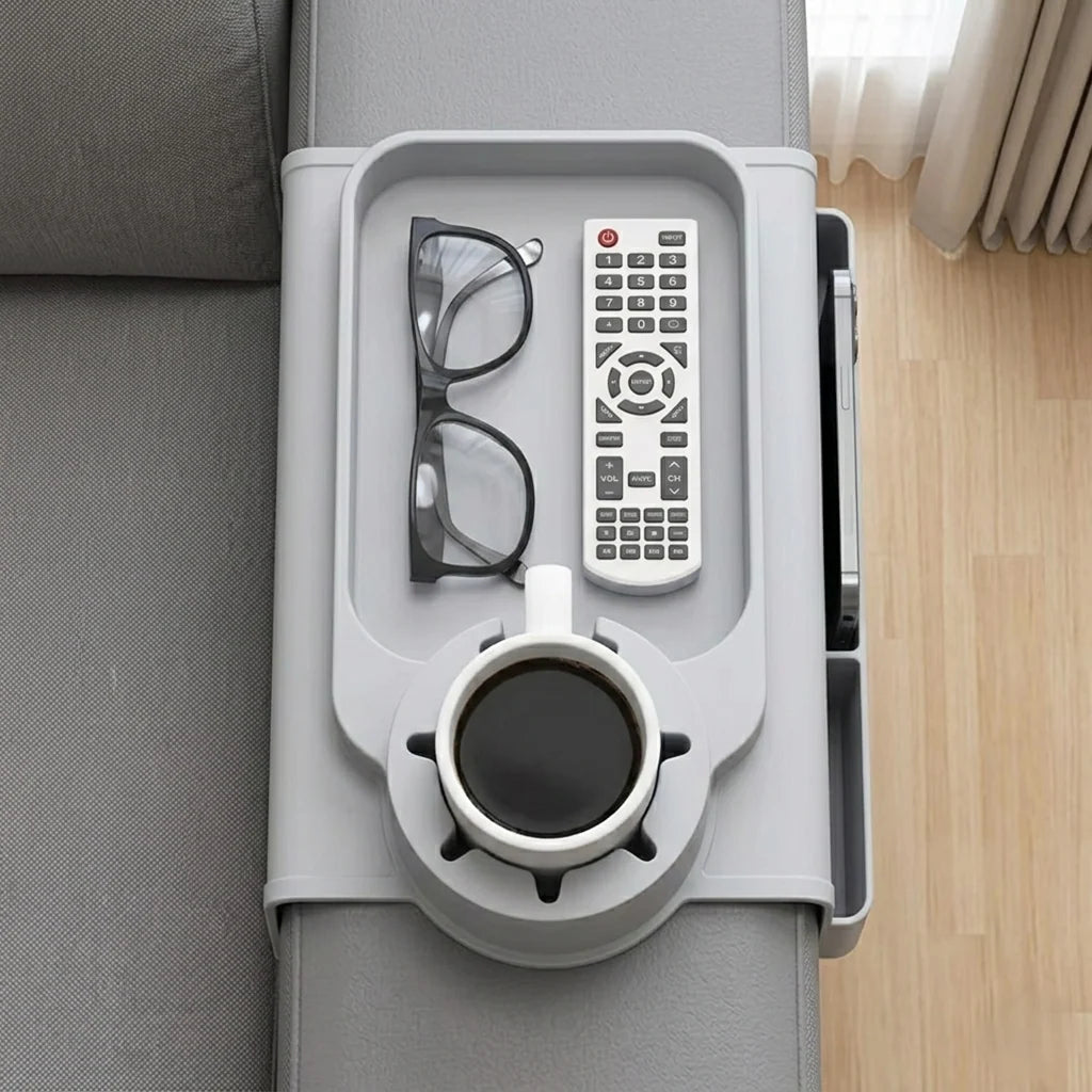 Sofa Arm Organizer Cup Holder & Multi-Compartment