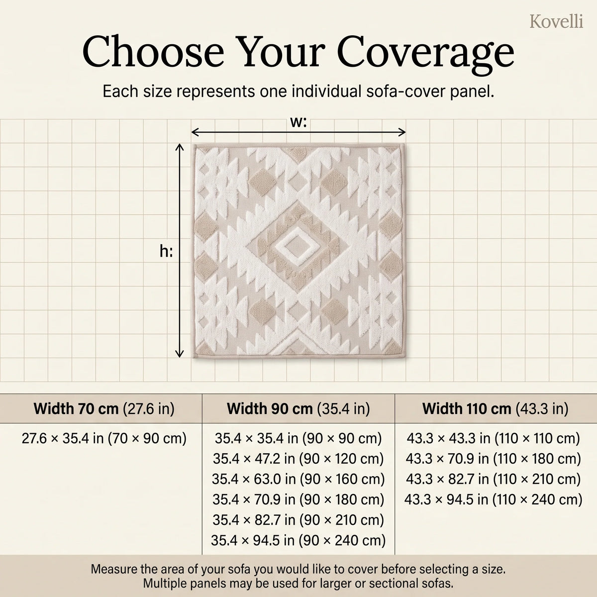 Sofa Cover Geometric Jacquard Plush Anti-Slip & Stretch Fit