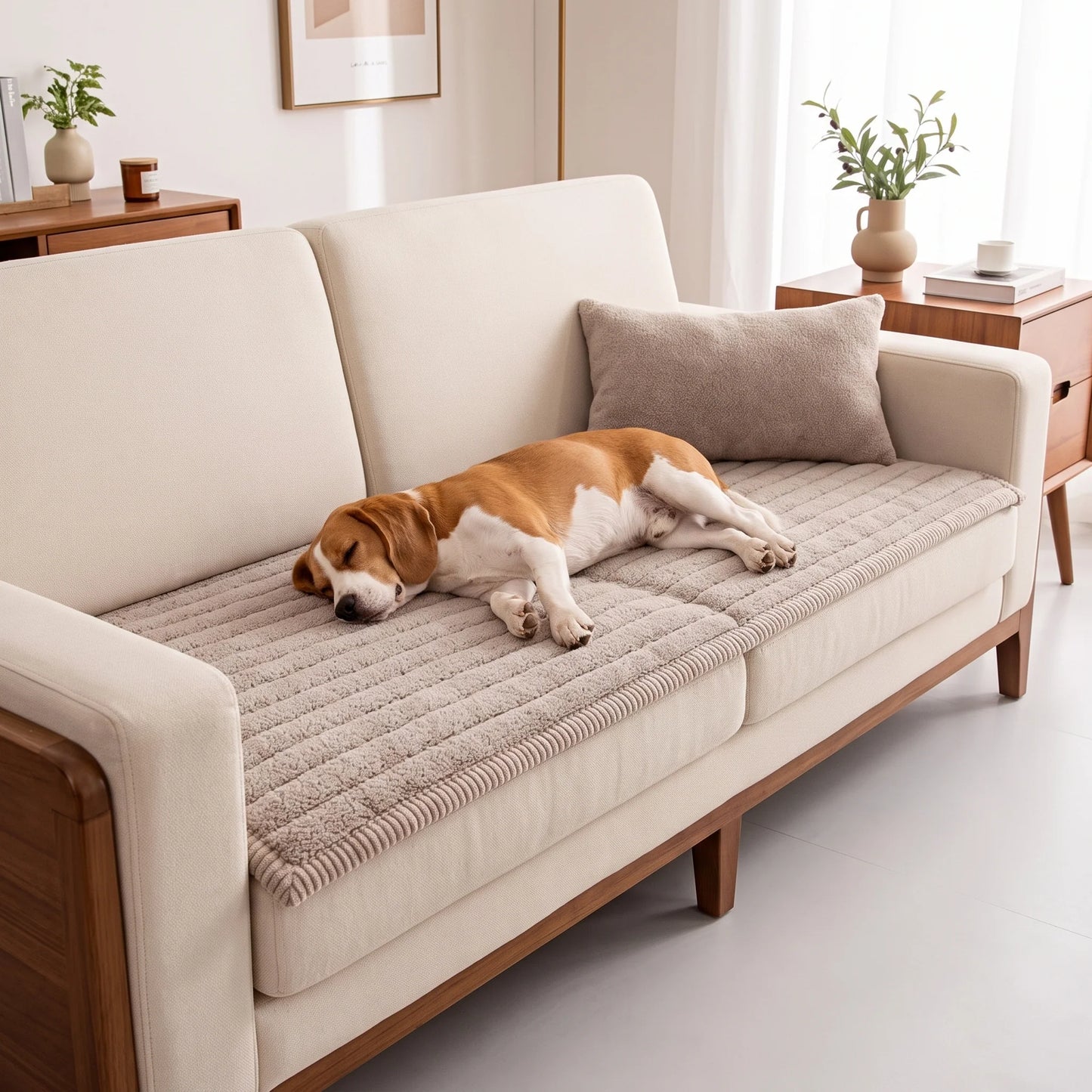 Sofa Cover Plush Non-Slip Multiple Sizes