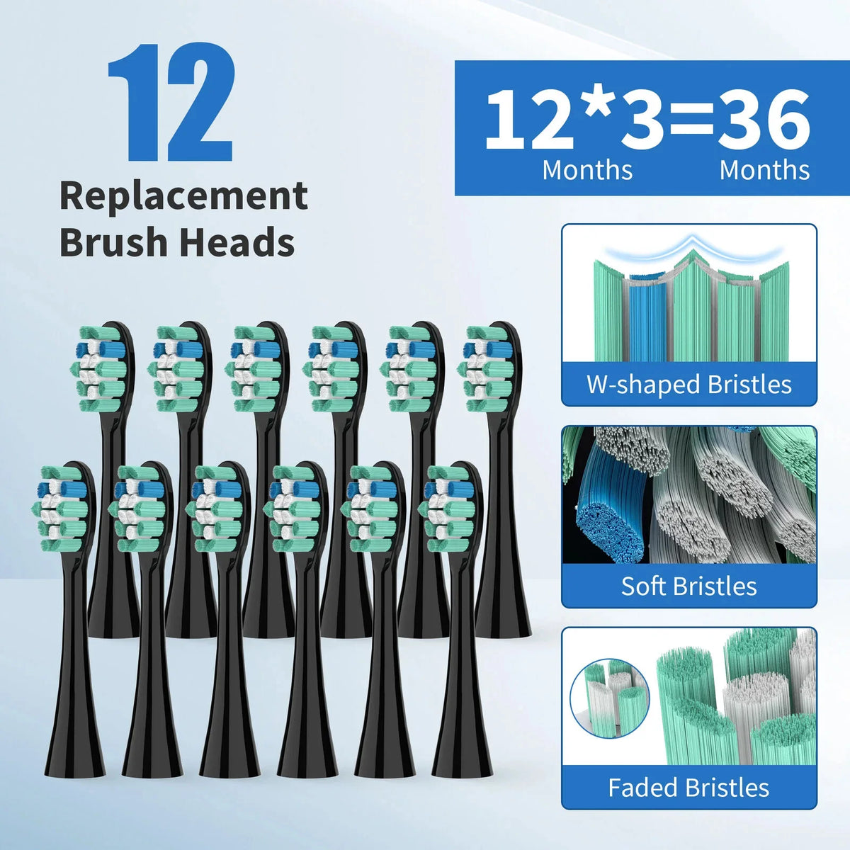 Sonic Electric Toothbrush 37,200 VPM 30-Day Battery