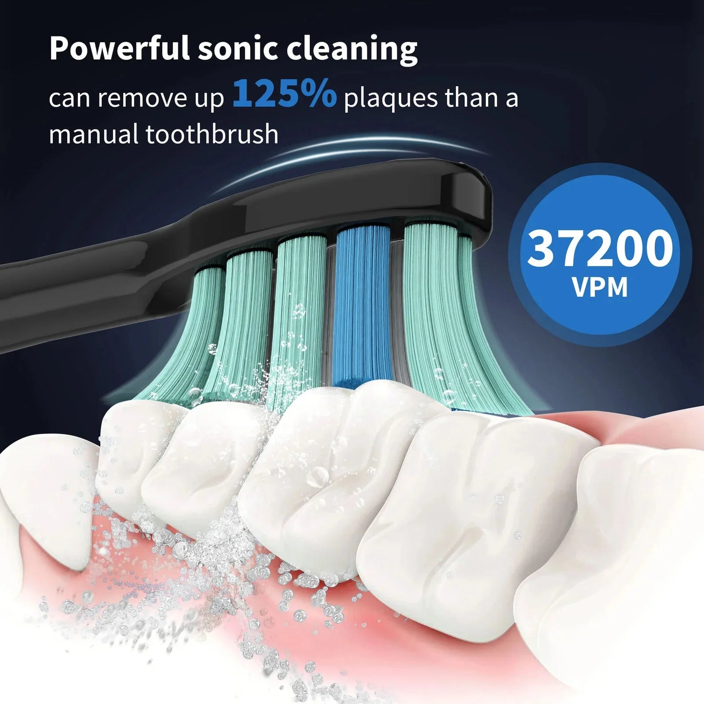 Sonic Electric Toothbrush 37,200 VPM 30-Day Battery