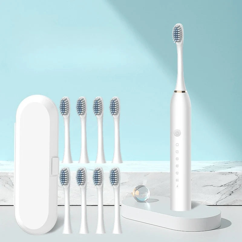 Sonic Electric Toothbrush USB-C Rechargeable 8 Replacement Heads