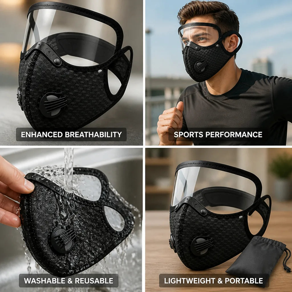 Sports Face Mask Breathable Comfortable Fit Reusable