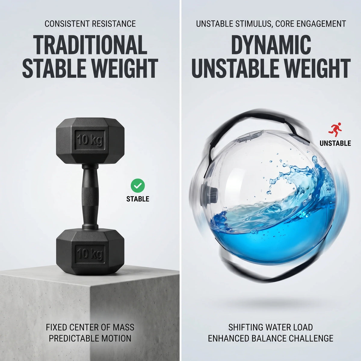 Stability Ball Water-Filled Core & Balance