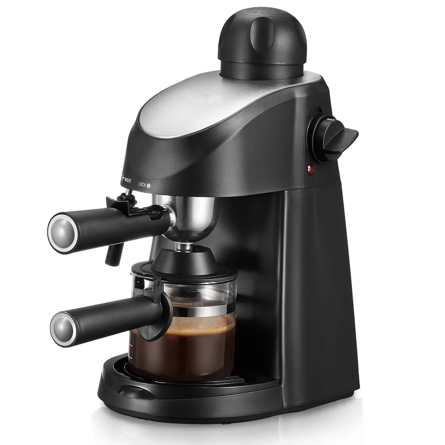 Steam Espresso Machine Built-In Frother 4-Cup