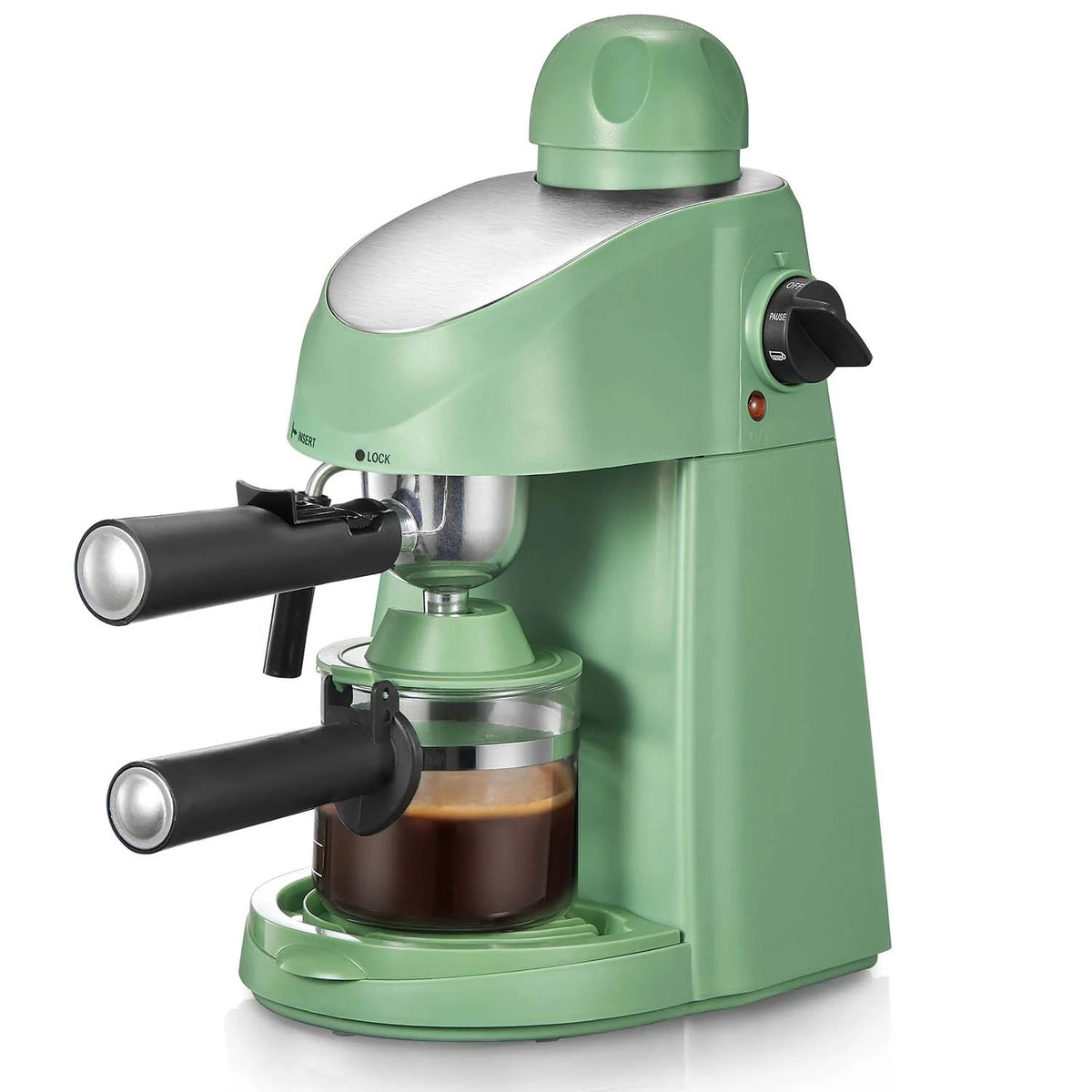 Steam Espresso Machine Built-In Frother 4-Cup