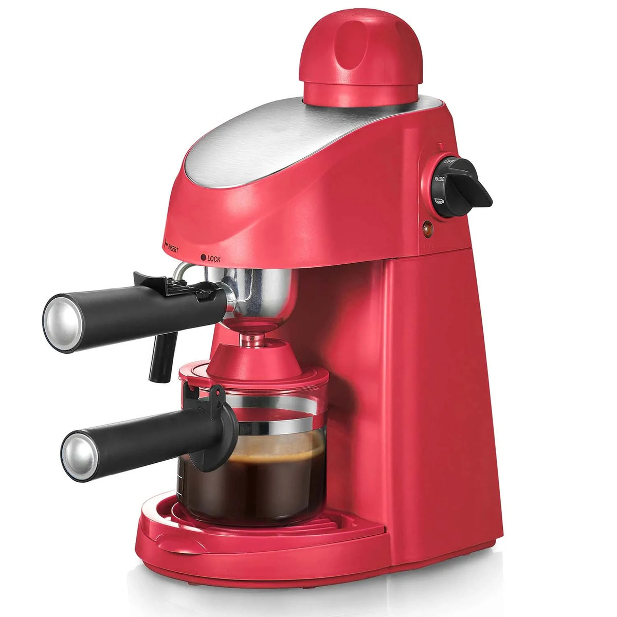 Steam Espresso Machine Built-In Frother 4-Cup
