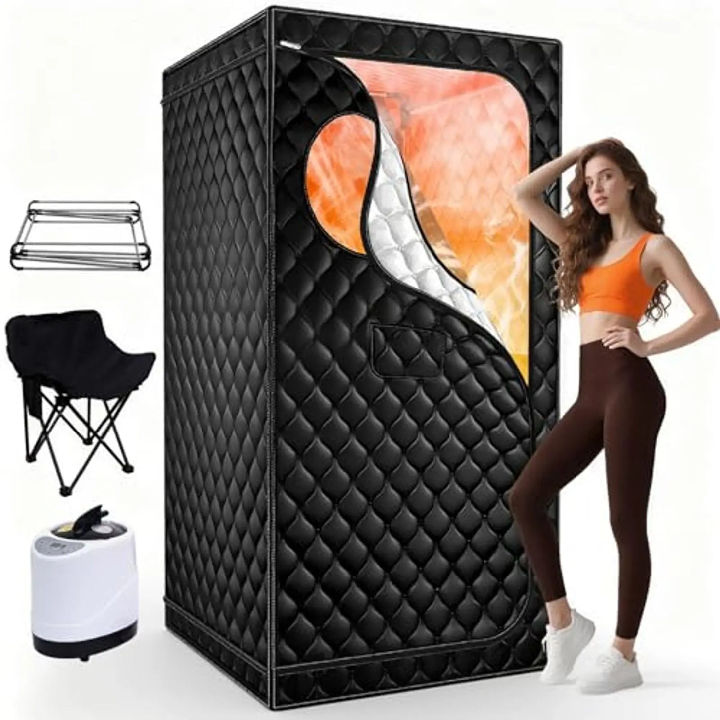 Steam Sauna Tent Foldable 3L Generator Padded Chair