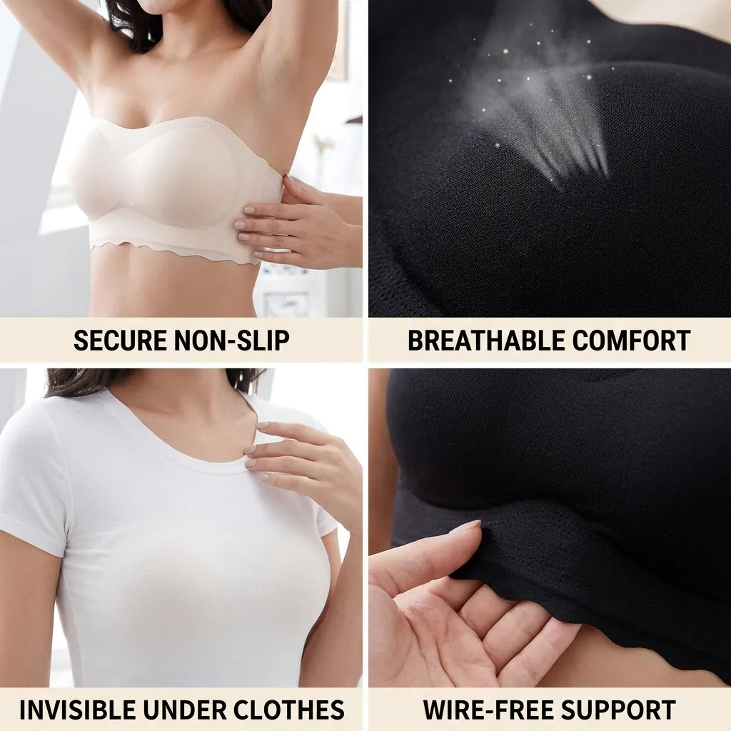 Strapless Bra Non-Slip Seamless Wire-Free