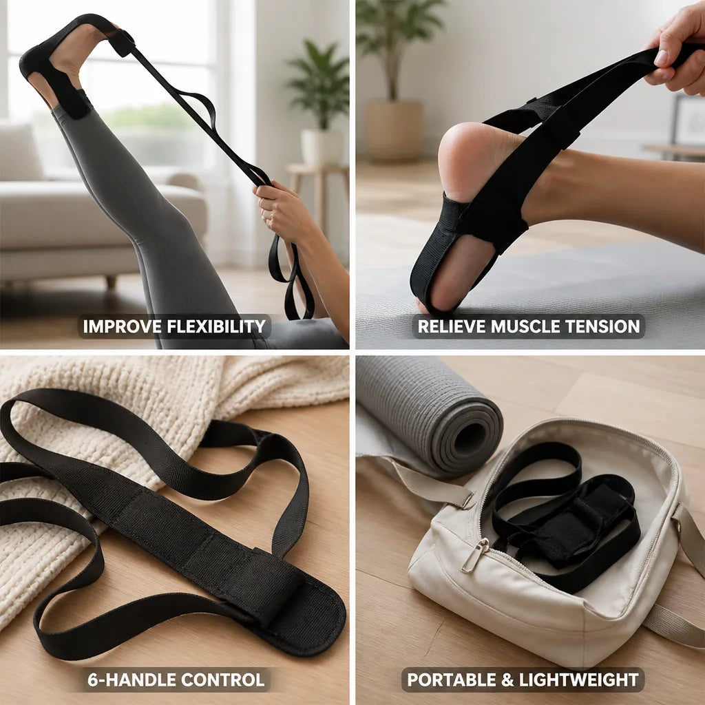 Stretching Strap 6-Handle Ergonomic Adjustable