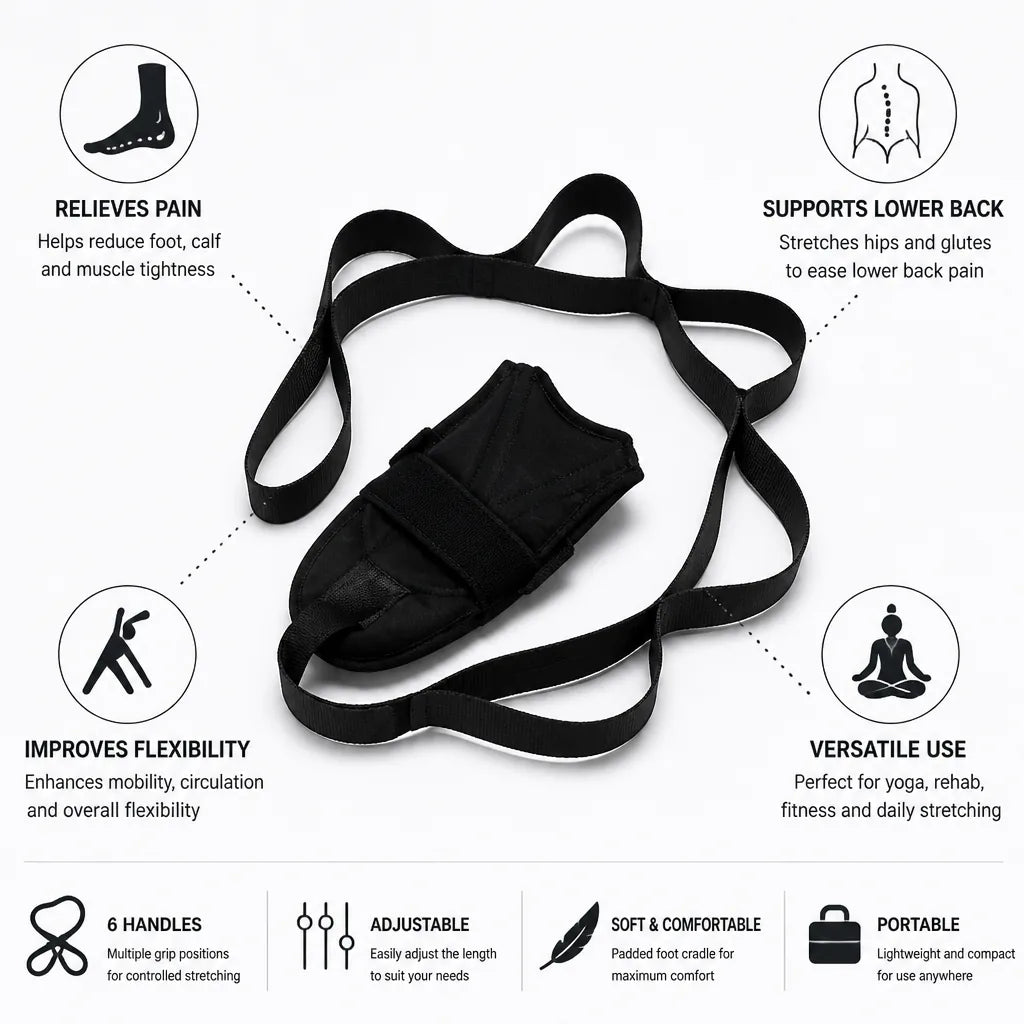Stretching Strap 6-Handle Ergonomic Adjustable
