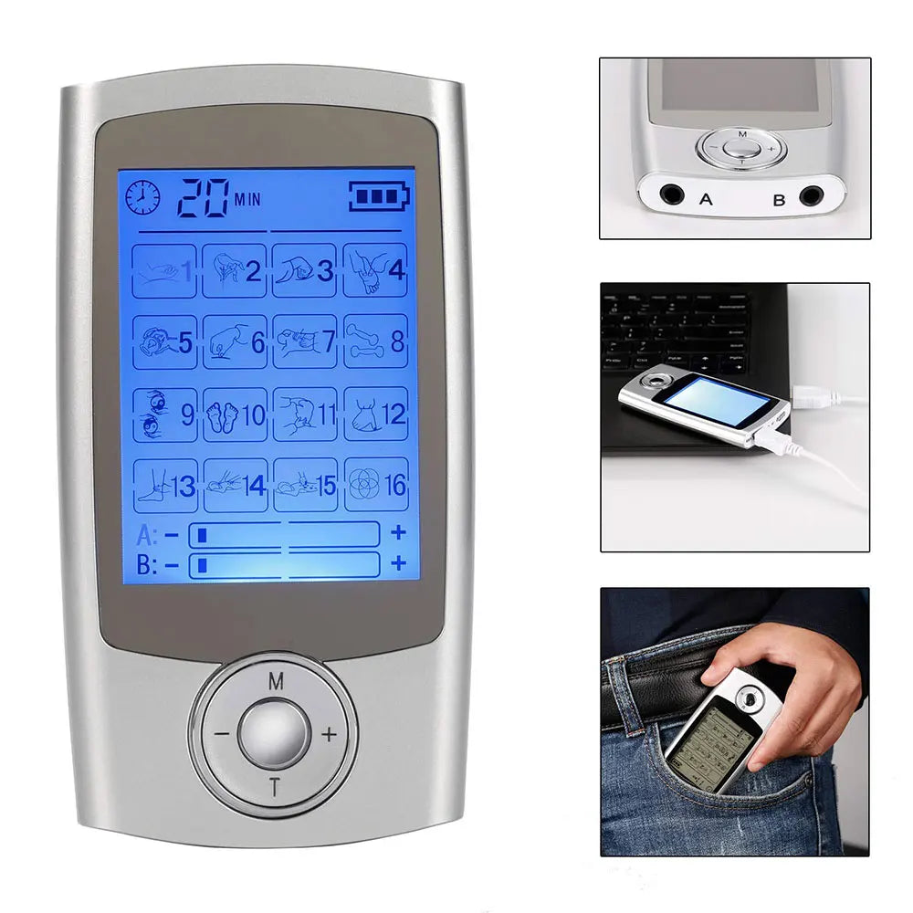 TENS & EMS Stimulator Dual Channel Rechargeable