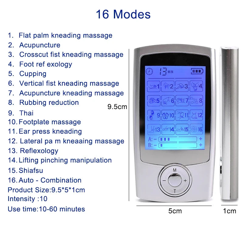 TENS & EMS Stimulator Dual Channel Rechargeable