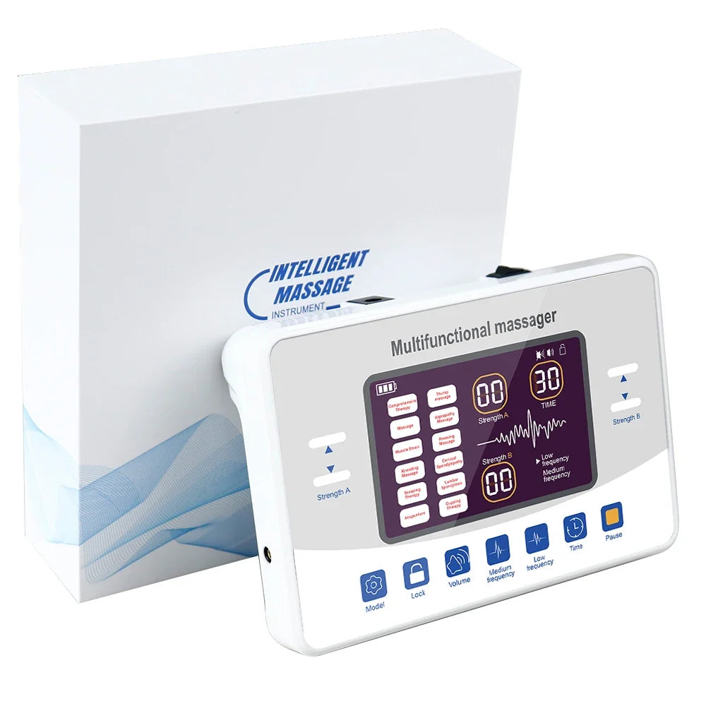 TENS & EMS Unit Dual-Channel 12 Modes USB-C Rechargeable