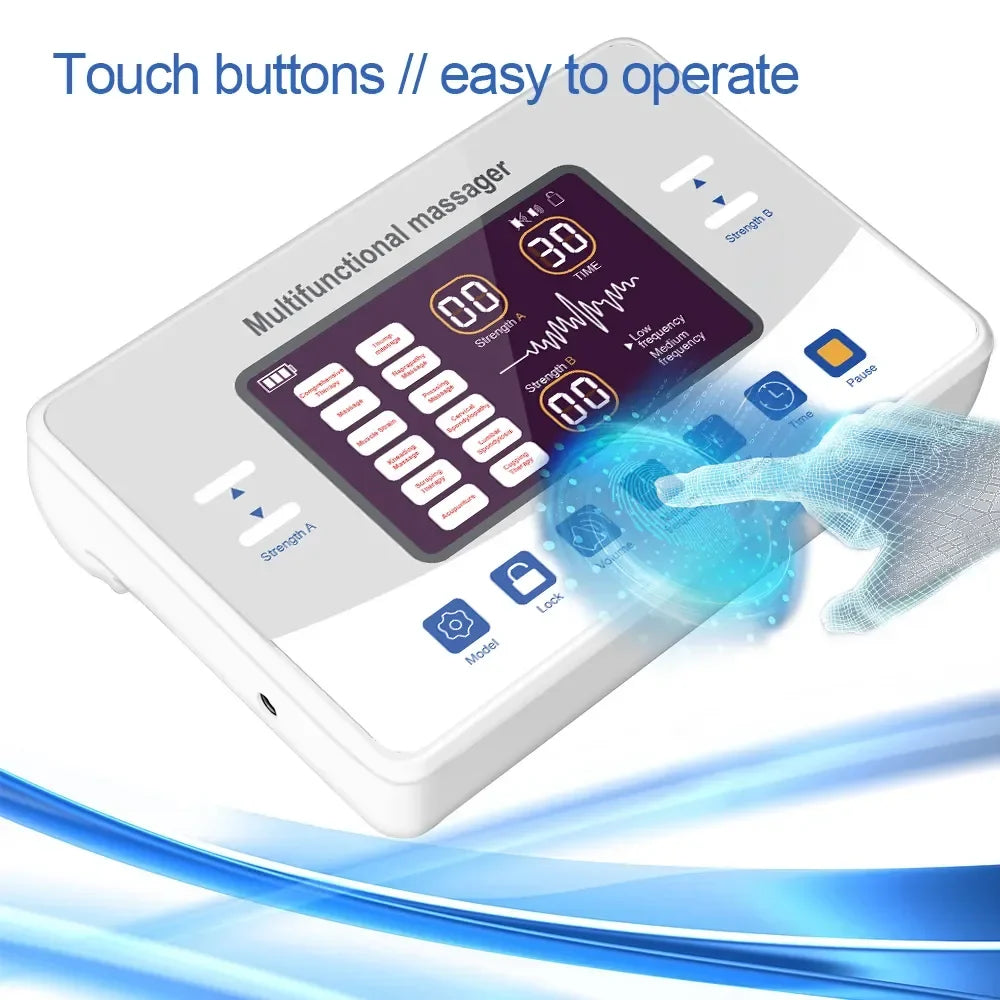TENS & EMS Unit Dual-Channel 12 Modes USB-C Rechargeable