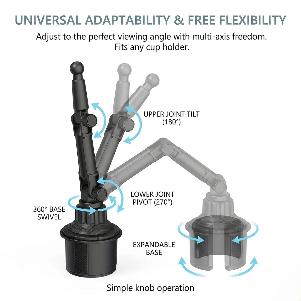 Tablet & Phone Holder Adjustable Universal Non-Slip
