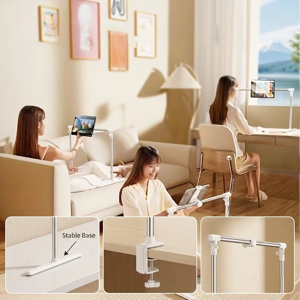 Tablet & Phone Stand Adjustable Angles Hands-Free