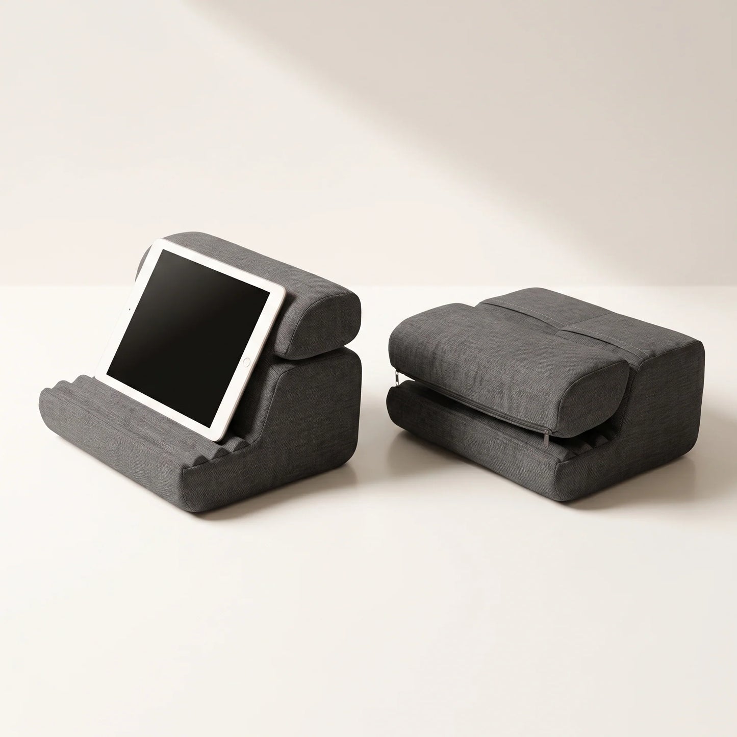 Tablet Pillow Stand 3-Angle Adjustable Storage Pockets