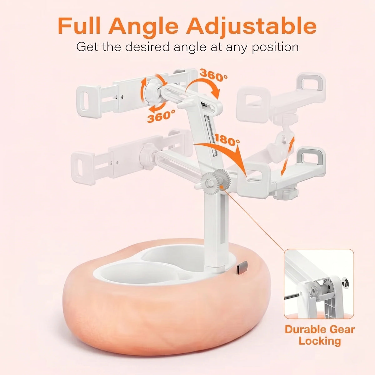 Tablet Pillow Stand Hands-Free Adjustable Memory Foam