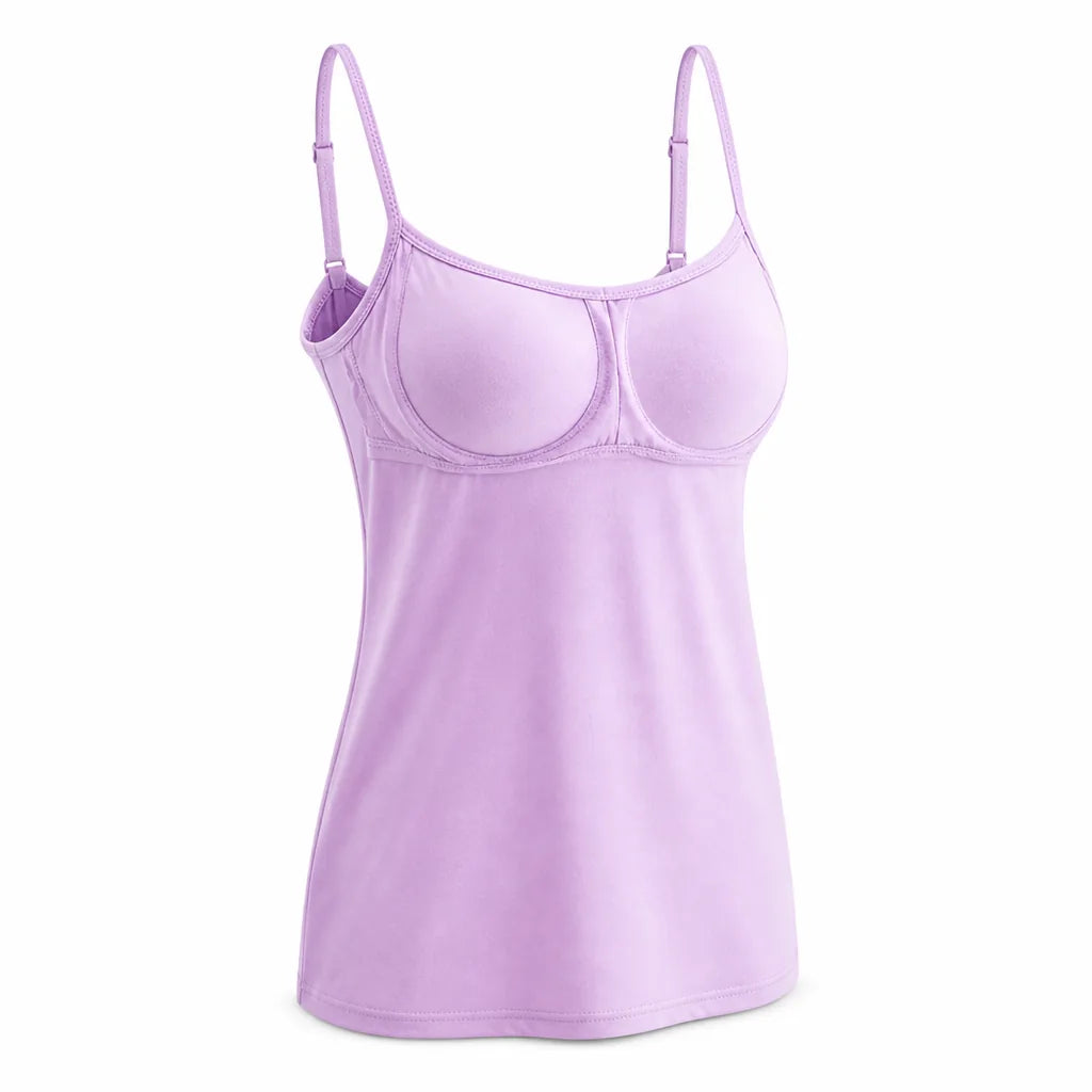 Tank Top Built-In Shelf Bra & Adjustable Straps