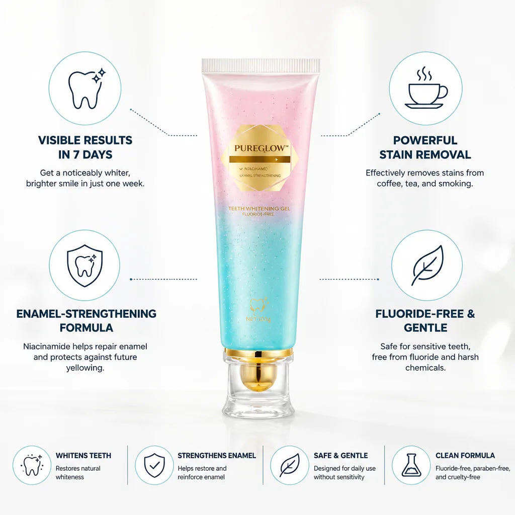 Teeth Whitening Kit Niacinamide Enamel-Strengthening Fluoride-Free