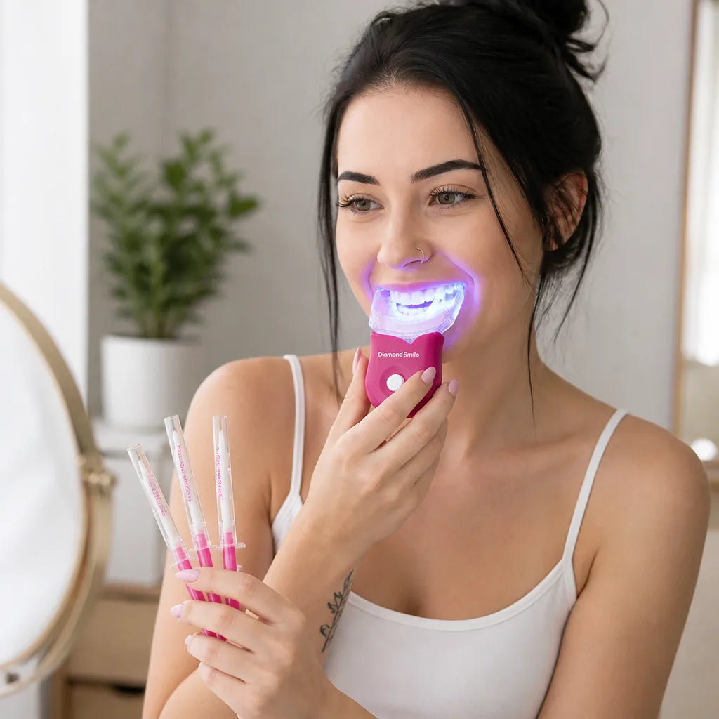 Teeth Whitening Kit Wireless 16-LED Peroxide-Free Gel