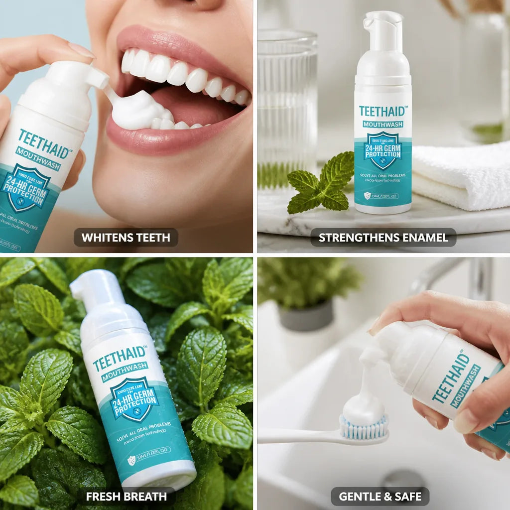 Teeth Whitening Mousse Herbal Microfoam Safe For Sensitive Teeth