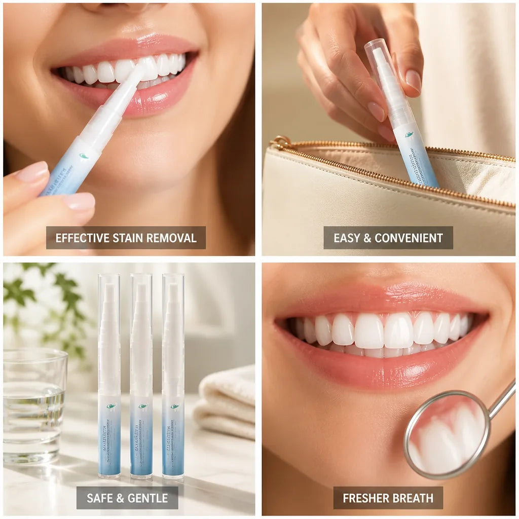Teeth Whitening Pen Stain-Removing Gel Set of 3