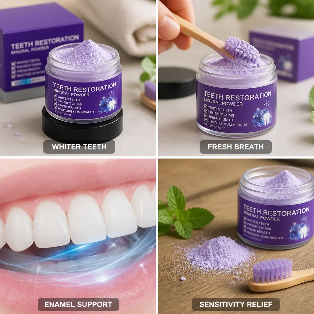 Teeth Whitening Powder Mineral Formula Enamel Support
